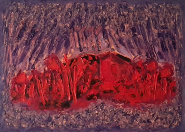 Landscape in red purple 50x70