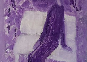 Portrait in purple 70x40