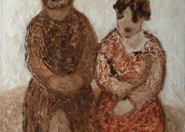 Portrait with a couple in brown 73x50